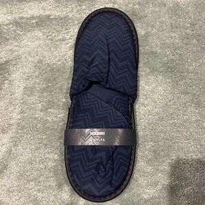 Missoni for Delta Navy Zigzag Travel Slippers